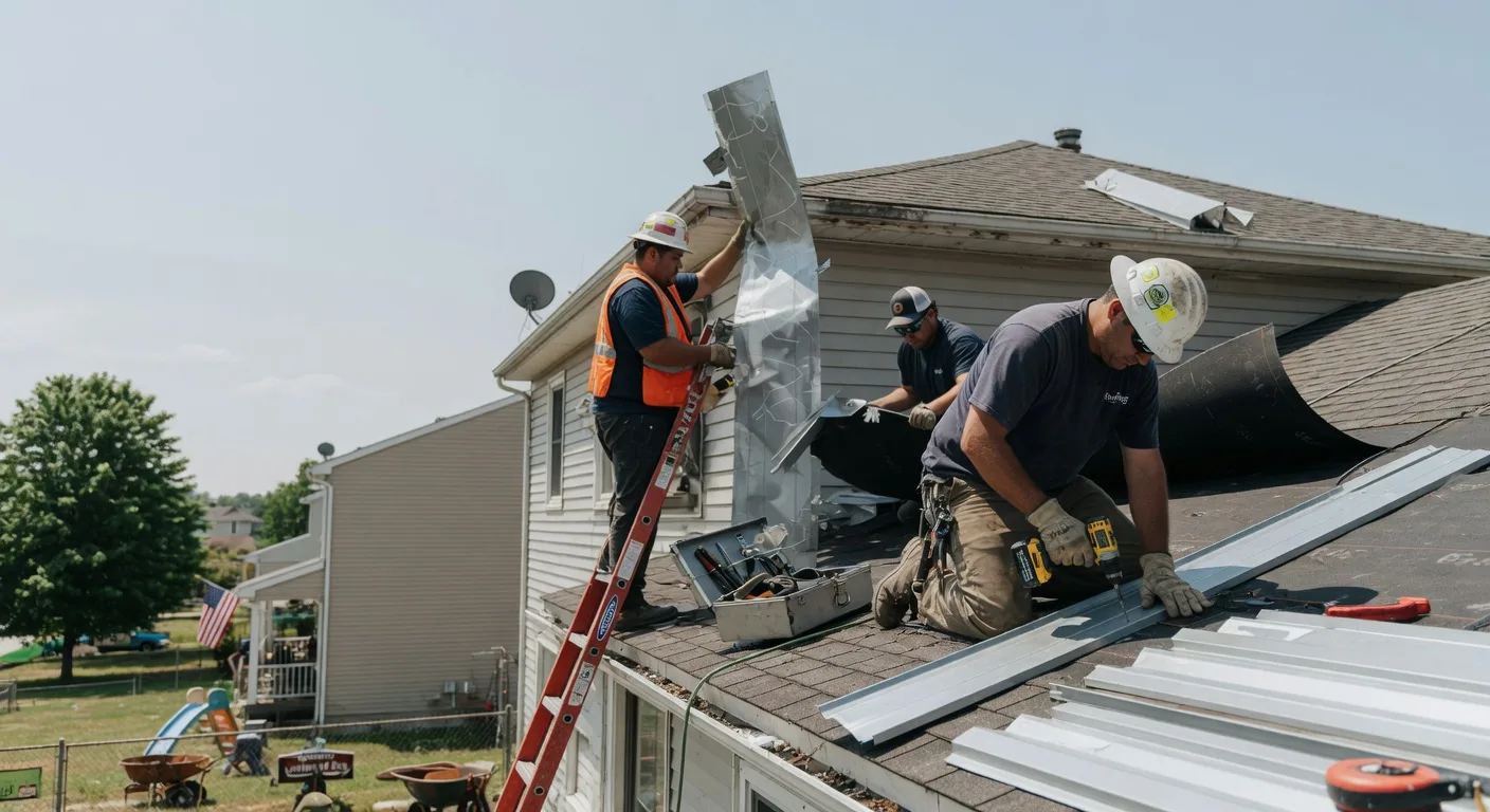 Storm Damage Metal Roof Repair in Rock Glen, PA